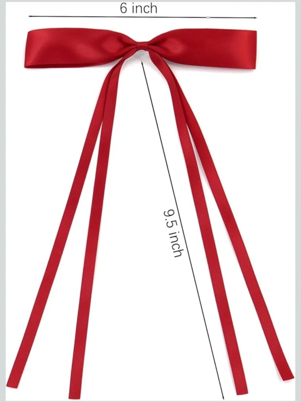 12 PCS Hair Bows Ribbon Ponytail Holders, Satin Bow with Long Tail nwt